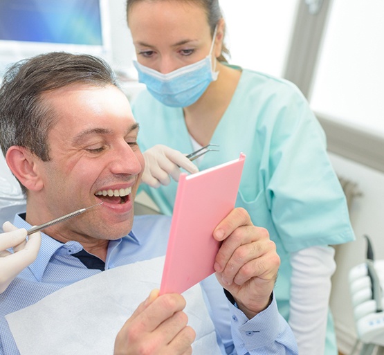 Dental implants can be attached in four simple steps