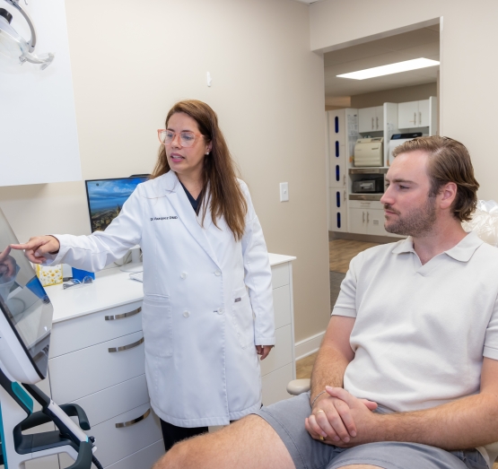 Man undergoing dental exam